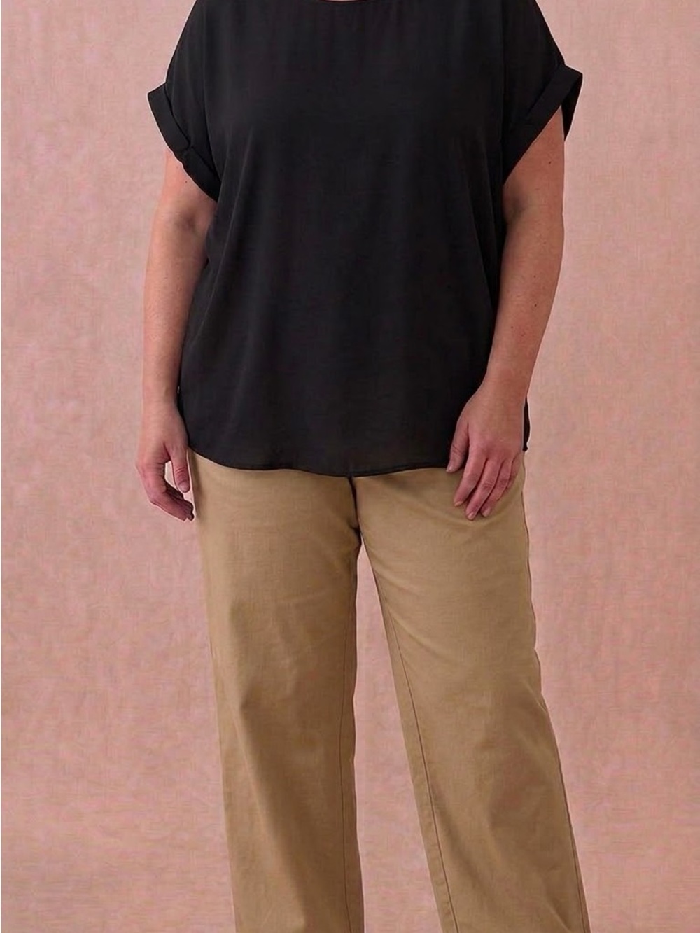 Black Sheer Cap Sleeve Blouse
